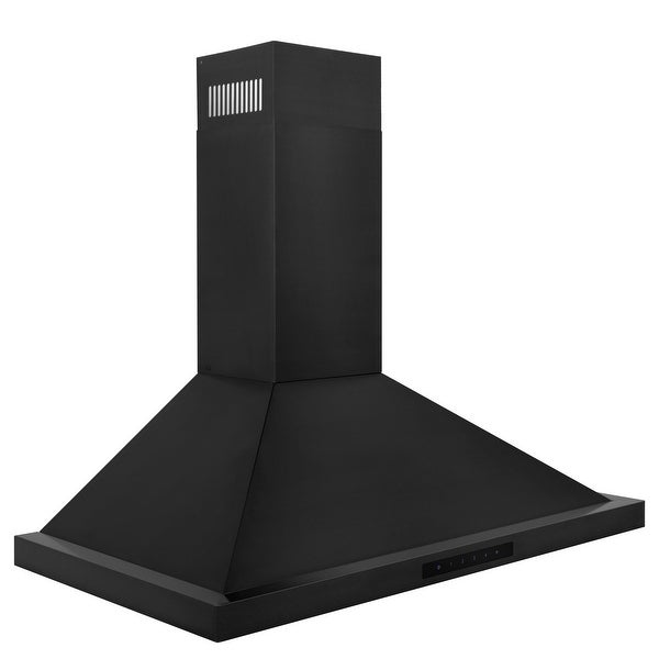 ZLINE Convertible Vent Wall Mount Range Hood in Black Stainless Steel