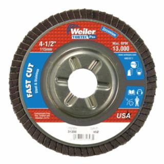 Weiler 804 31308 4 1/2 Wolverine Flap Disc 40Z  7...