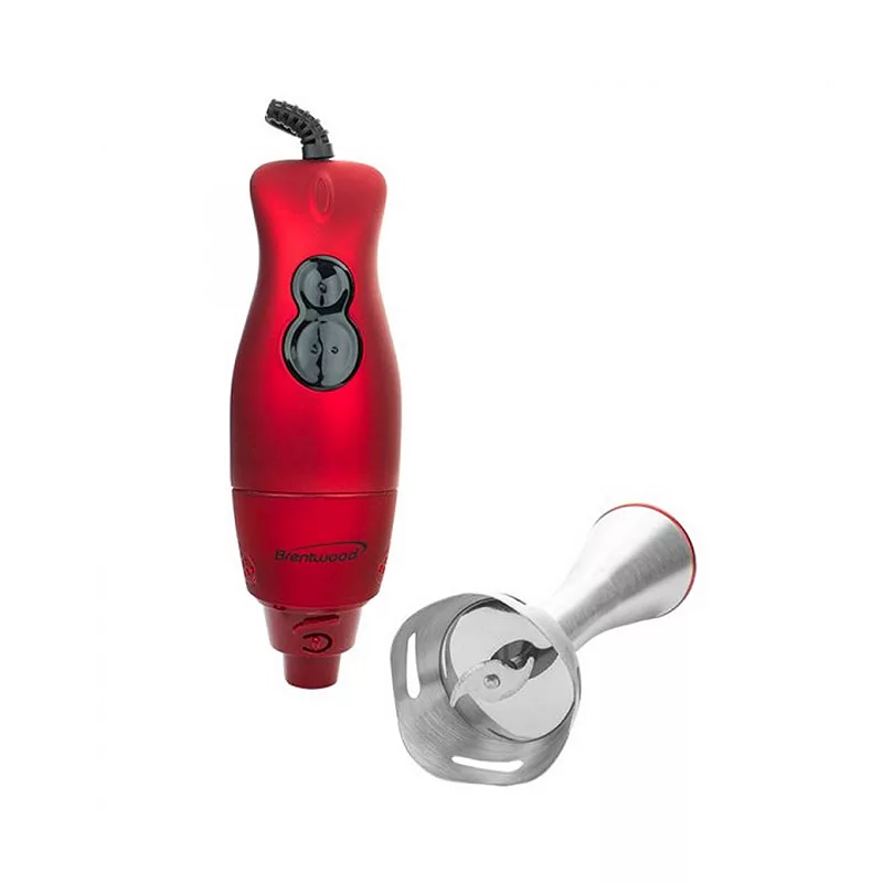 Brentwood 2-SPEED HAND BLENDER - RED Soft Grip Handle