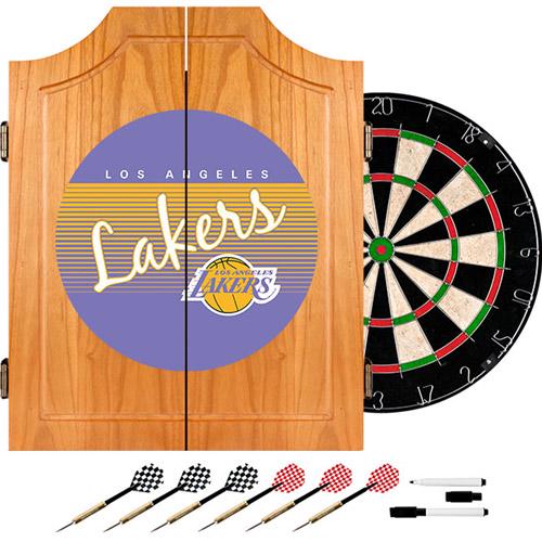 Los Angeles Lakers Hardwood Classics NBA Wood Dart Cabinet