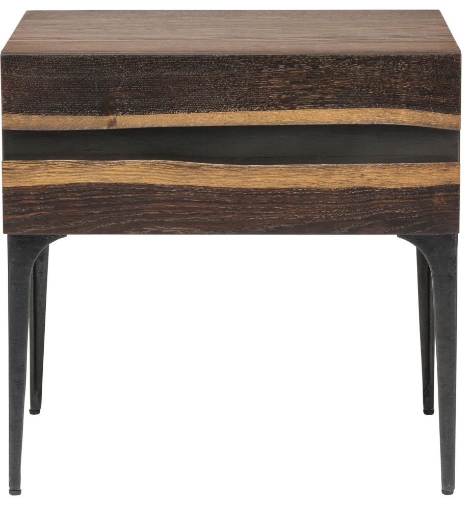 Nuevo Furniture Prana Side Table in Dark Brown   Industrial   Side Tables And End Tables   by Unlimited Furniture Group  Houzz