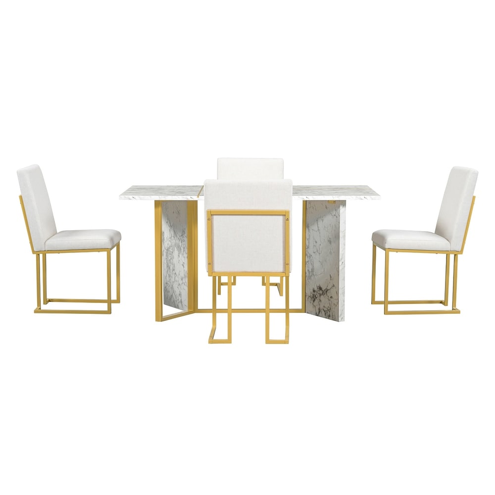 7 Piece Modern Dining Table Set