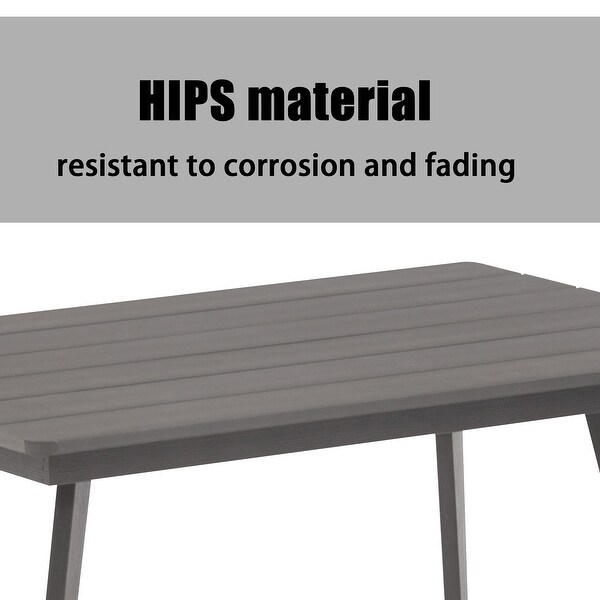 AllWeather Rectangular HIPS Plastic Outdoor Side Table