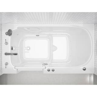 Universal Tubs HD Series 32 in. x 60 in. Left Drain Quick Fill Walk-In Air Tub in White HD3260LWA