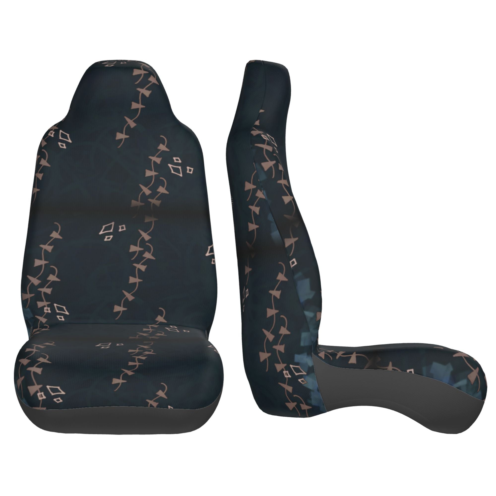 ZICANCN Car Seat Cover Retro Geometric Line Graffiti Car Front Seat Covers Protectors ， Automotive Seat Covers for Cars Trucks Suv