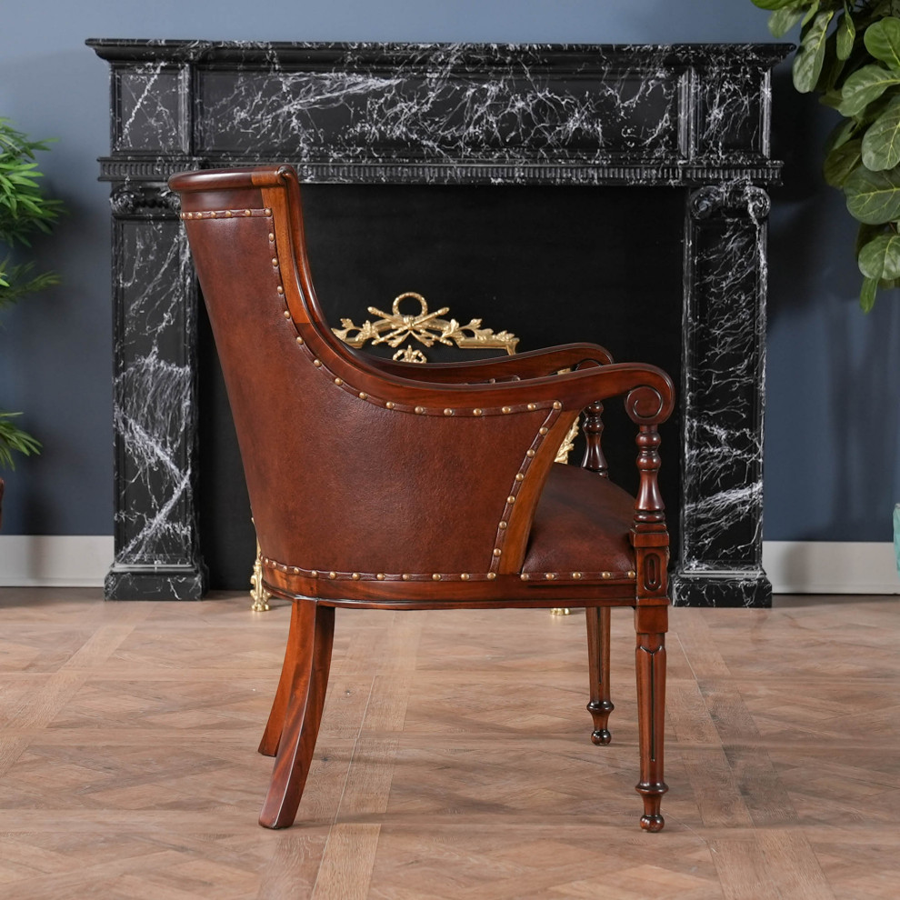 Leather Regency Chair  Fireside Chair   Traditional   Armchairs And Accent Chairs   by Niagara Furniture  Houzz