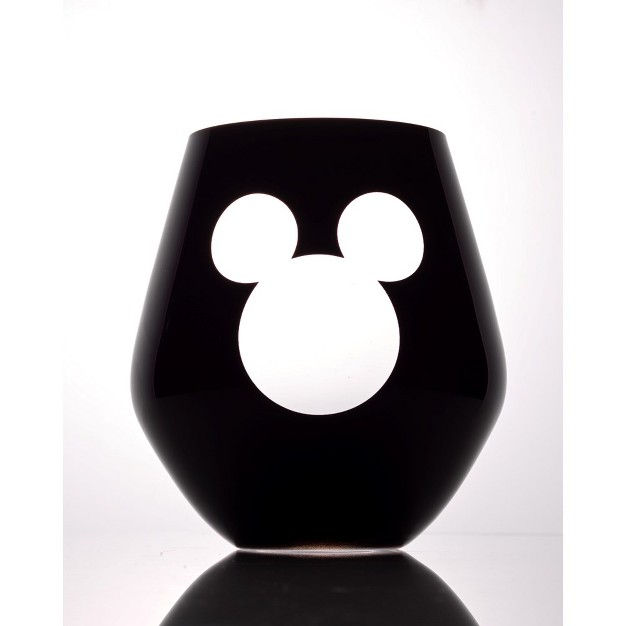 Disney Luxury Mickey Mouse Crystal Stemless Wine Glass 20 Oz Set Of 2