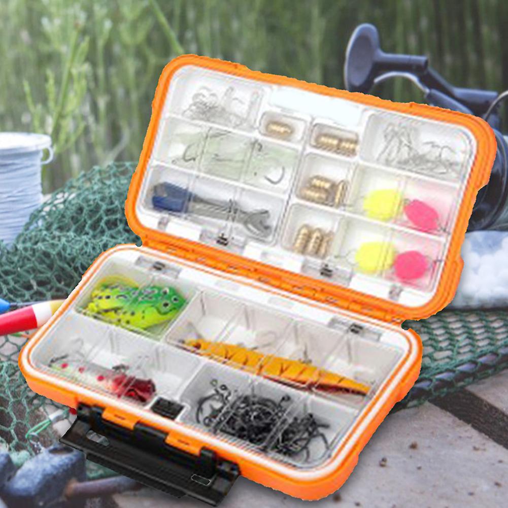 Abs Waterproof Fishing Tackle Box Bait Lure Hooks Storage Case Organizer Container Accessoryc Yellow