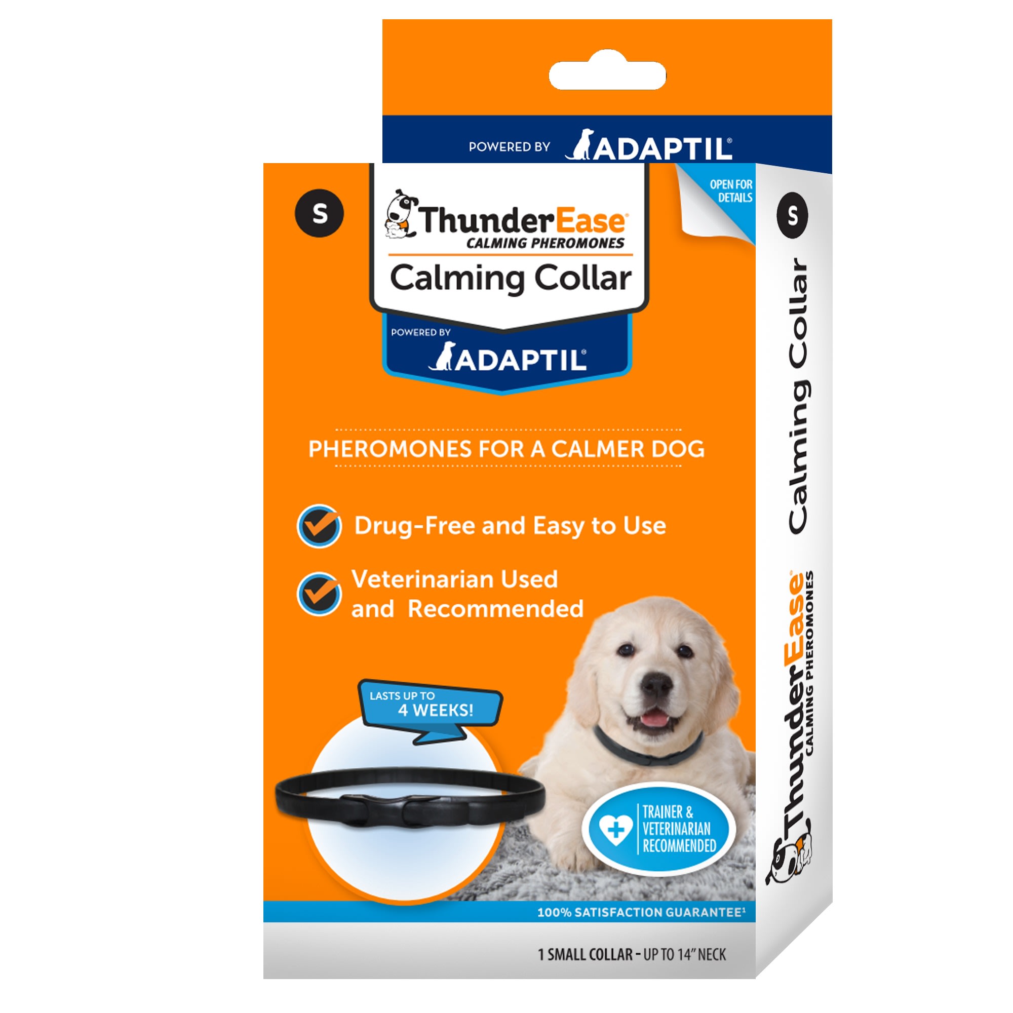 THUNDERWORKS ThunderEase Calming Collar for Dogs， Small