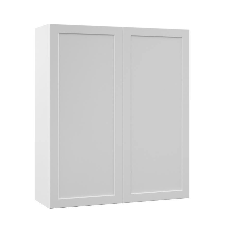 Hampton Bay Designer Series Melvern Assembled 36x42x12 in. Wall Kitchen Cabinet in White W3642-MLWH