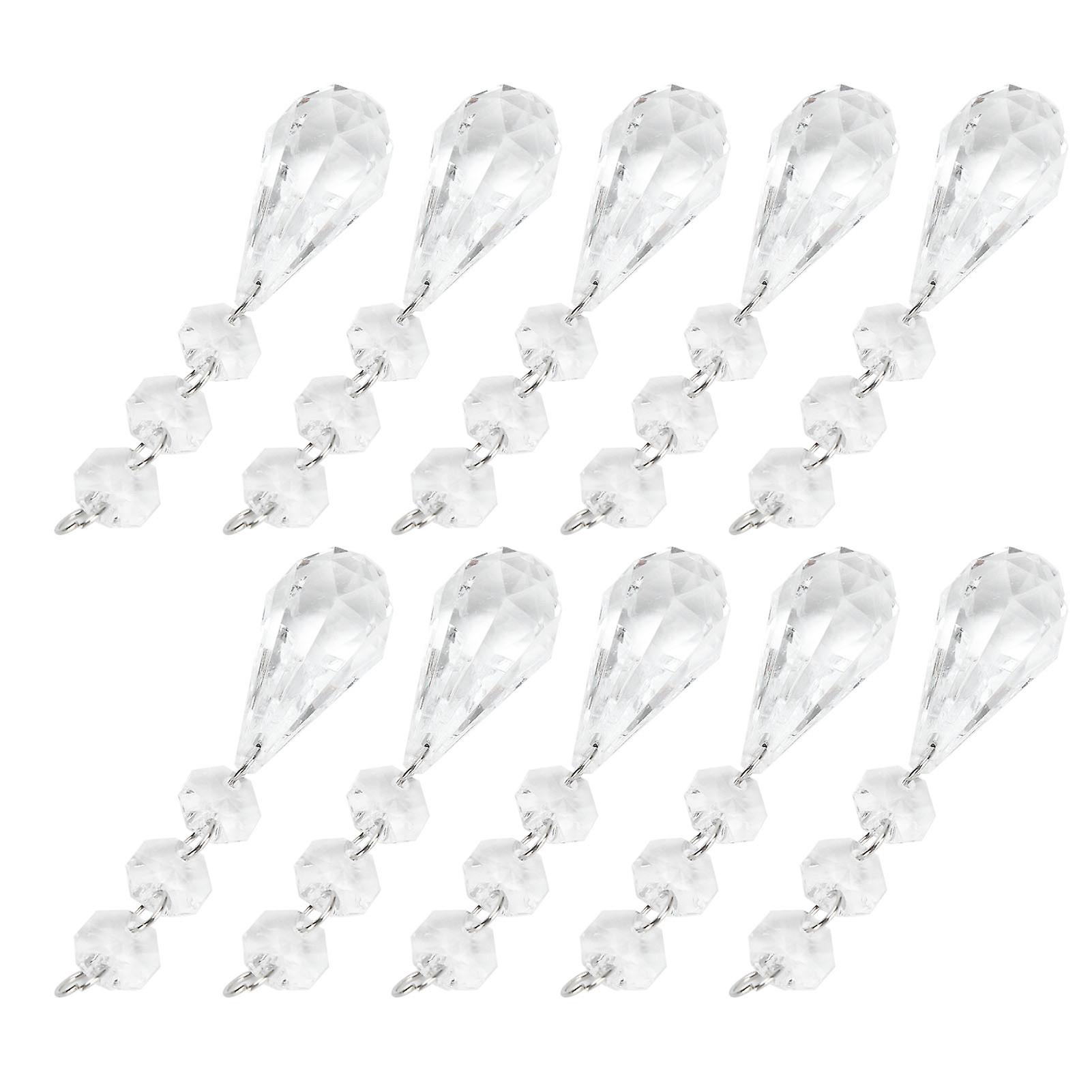 10pcs / Bag Acrylic Teardrop Chandelier Pendant Hanging Beads Ceiling Lamp Decoration