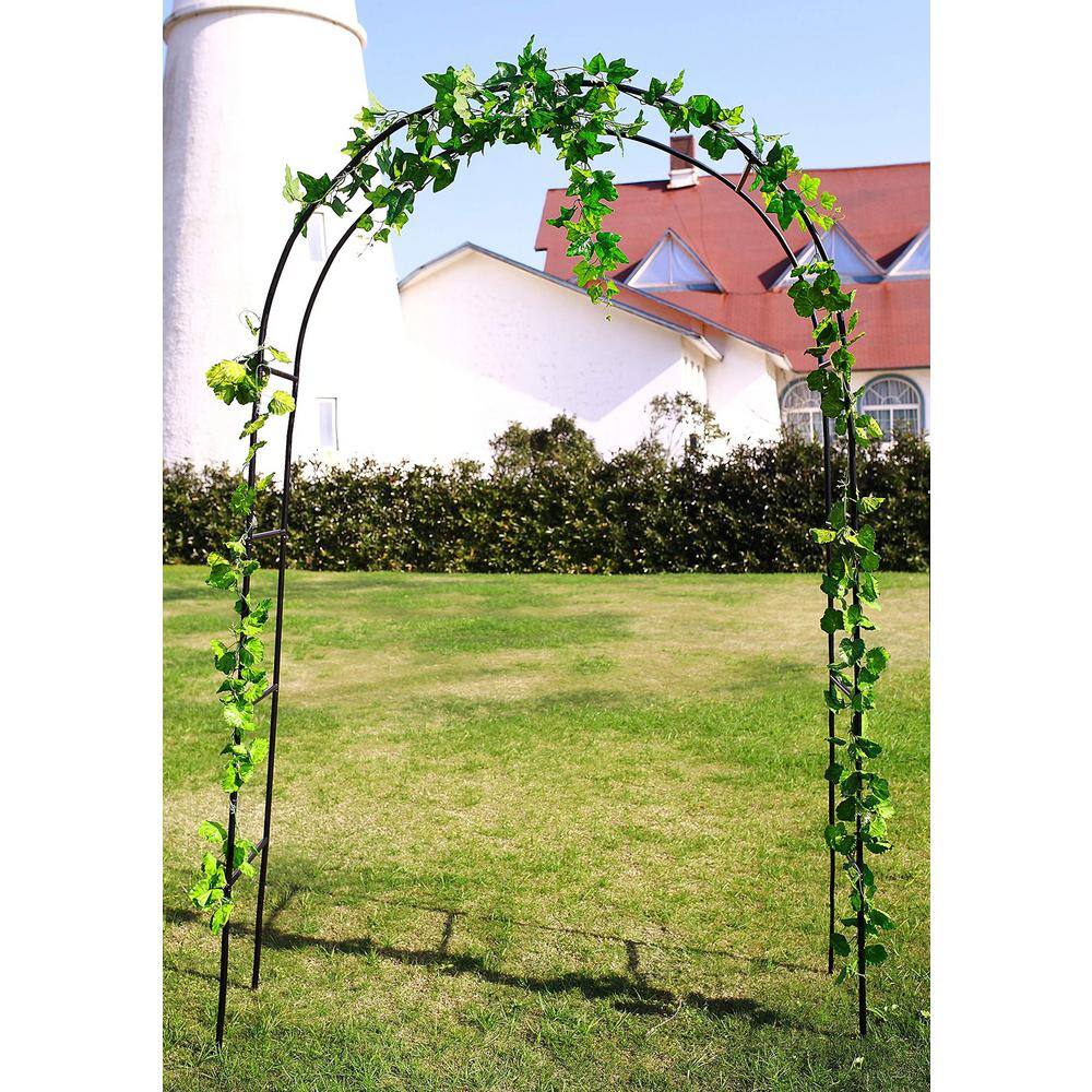 92 in. Metal Garden Arch Wide Sturdy Metal Trellis TG10071