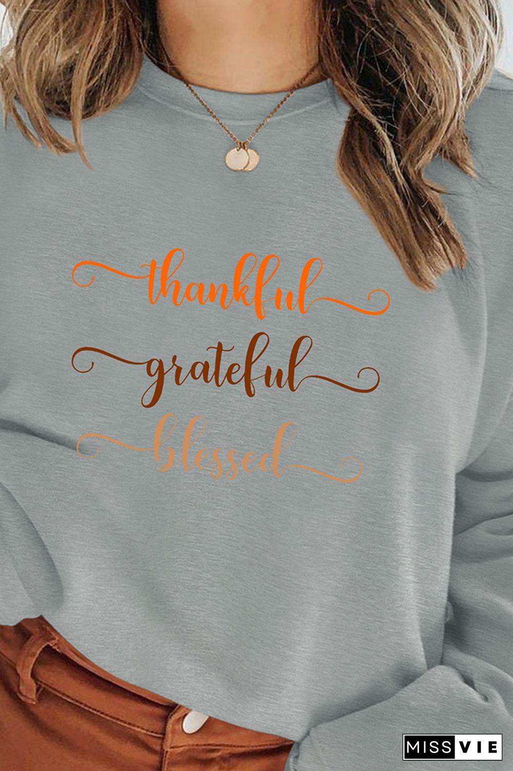 Thankful, Grateful, Blessed Sweatshirt Wholesale