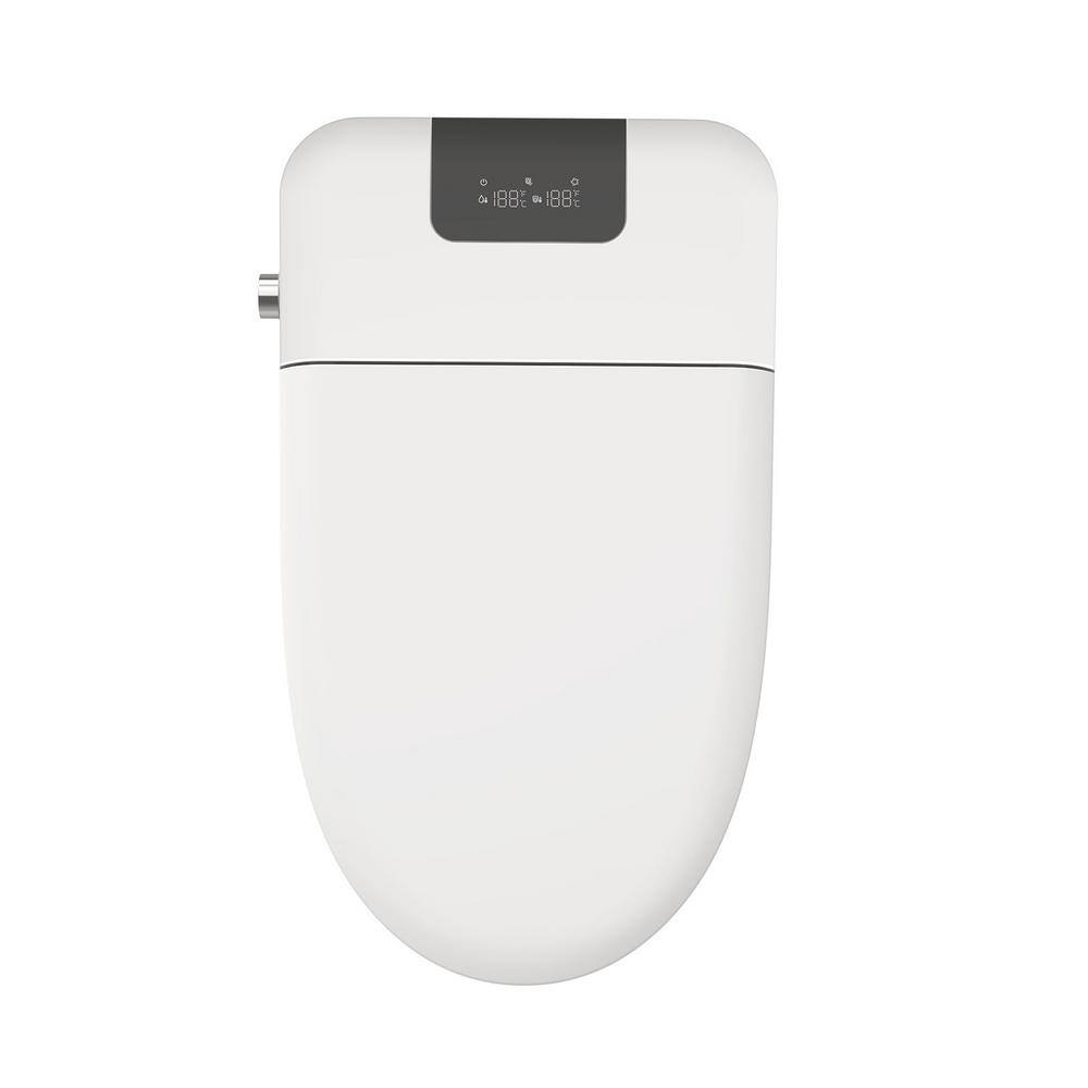 Xspracer Victoria Smart One-Piece 1.27 GPF Single Flush Round Automatic Flush with Foot Sensor Toilet in White Seat Included JH-SMT16789