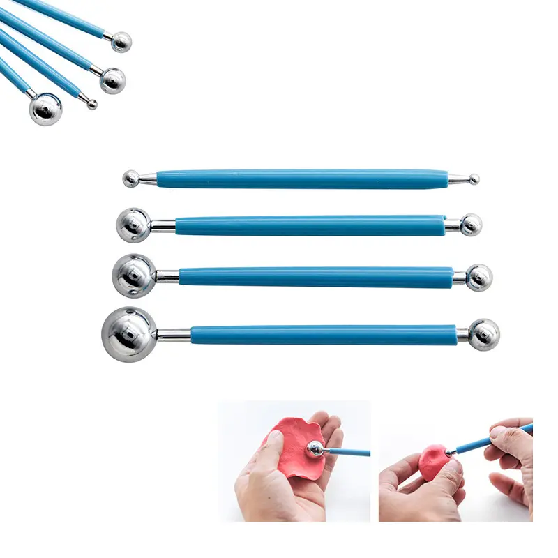 Clay Tools 24pcs Polymer Modeling Clay Sculpting Pottery Air Dry Clay Ball Stylus Dotting Rock Painting Kit Sculpture Tools Set