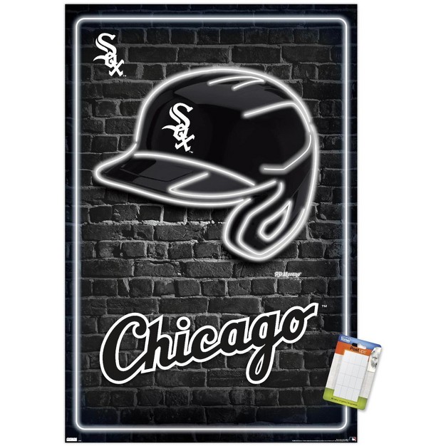 Trends International Mlb Chicago White Sox Neon Helmet 23 Unframed Wall Poster Prints