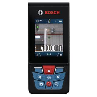 Bosch BLAZE 400 ft. Outdoor Laser Distance Tape Measuring Tool with Bluetooth and Camera Viewfinder GLM400C