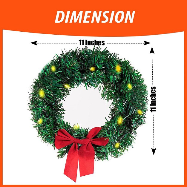 Zone Tech Car Christmas Wreath Decoration With Led Lights Fits For Jeeps Trucks Suvs Rvs Golf Carts amp Home Universal Holiday Season Decoration