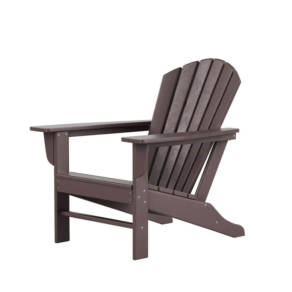 WESTIN OUTDOOR Mason Dark Brown Plastic Outdoor Adirondack Chair