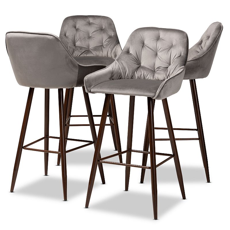 Baxton Studio Catherine Bar Stool 4-piece Set