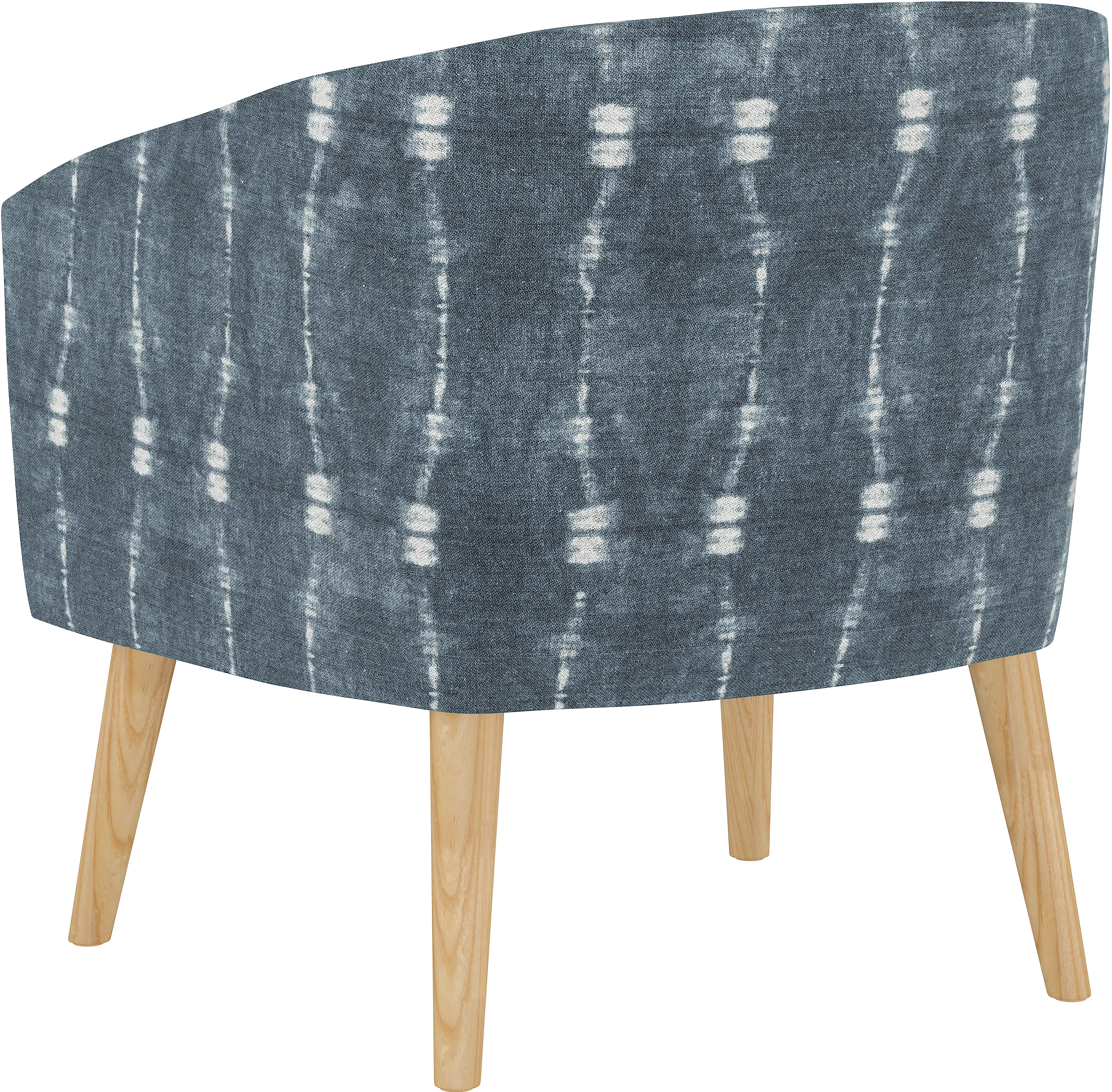 Deco Indigo Blue Ikat Accent Chair - Skyline Furniture