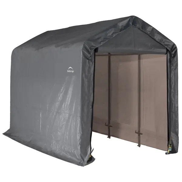 ShelterLogic 6'x12'x8' Gray Peak Style Shed-in-a-Box