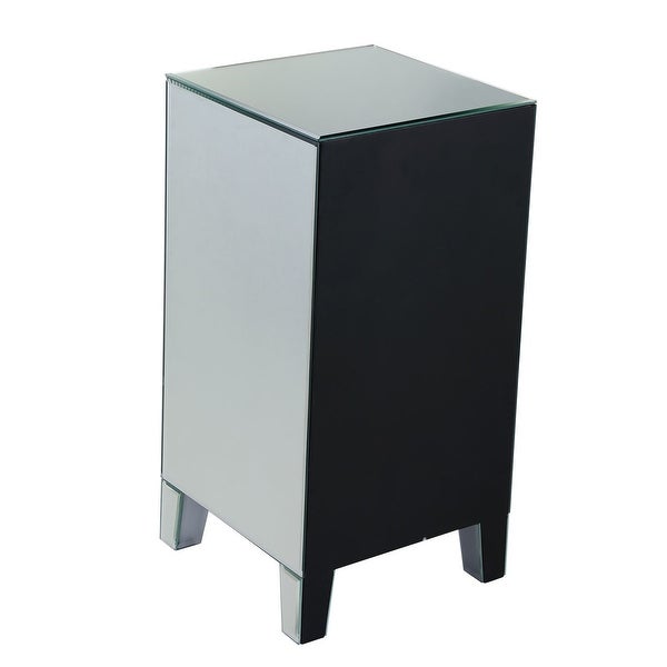 Three-drawing mirror bedside cabinet-acrylic drawer