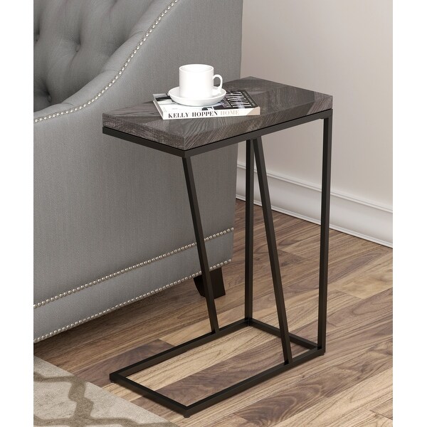 Contemporary Modern Design Rustic Grey Accent Snack Table