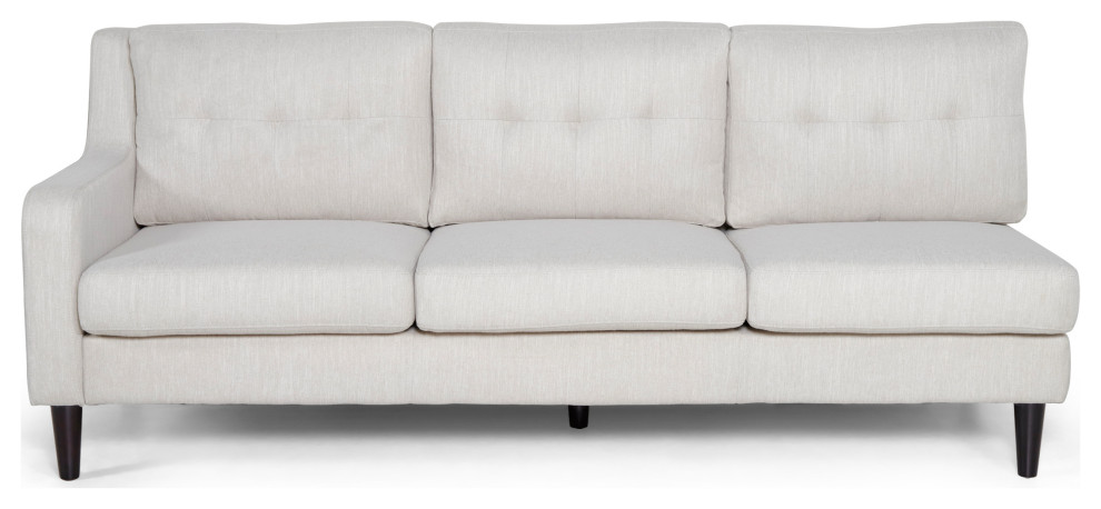 McCone Tufted Fabric 7 Seater Sectional Sofa Set   Midcentury   Sectional Sofas   by GDFStudio  Houzz