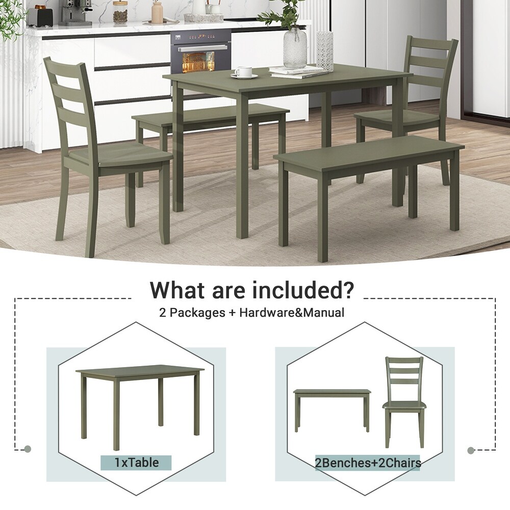 Emily 6   Person Farmhouse Rustic Style Dining Set