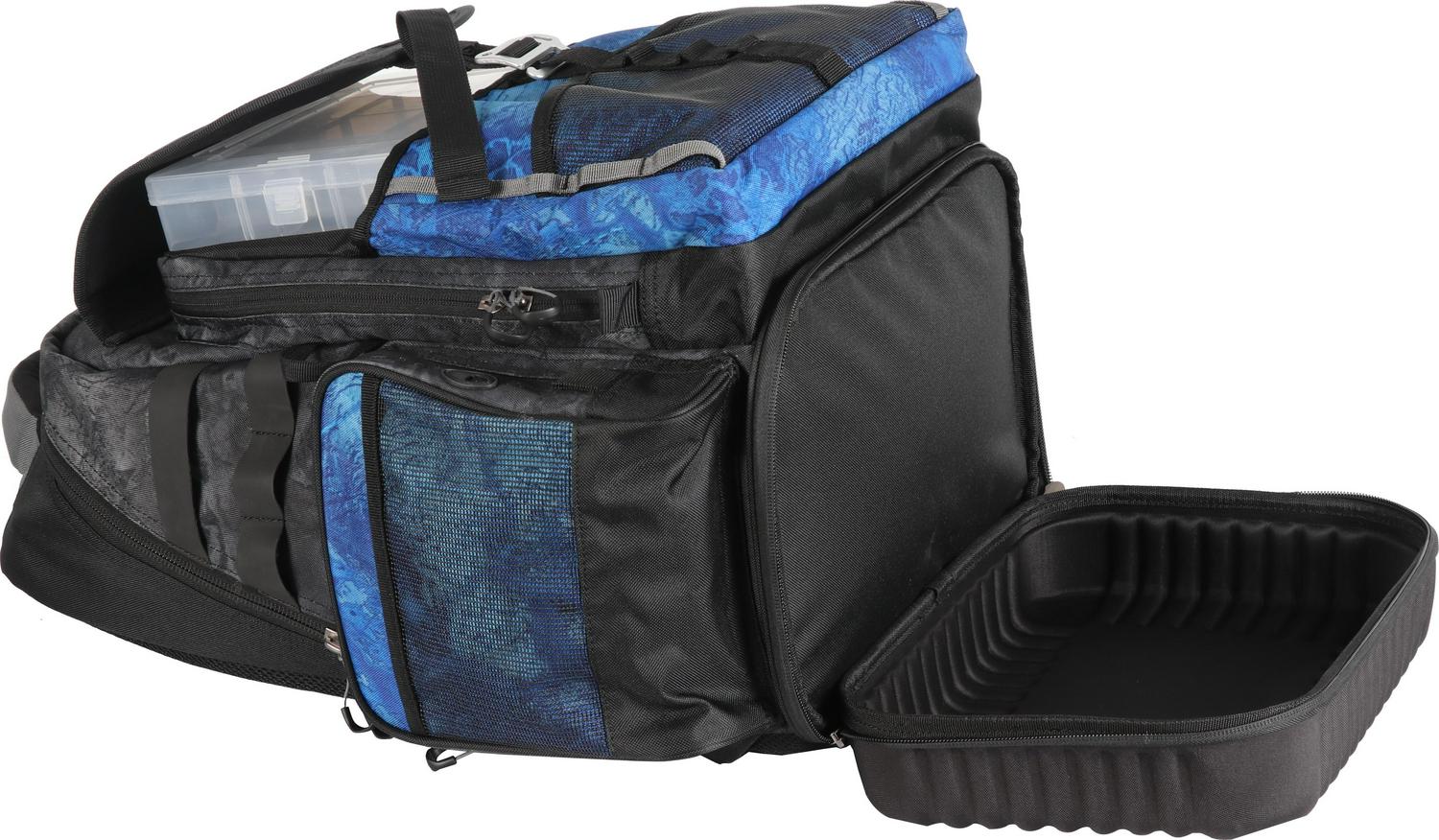 Realtree Adult Unisex Large Pro Fishing Tackle Backpack， Blue， 370