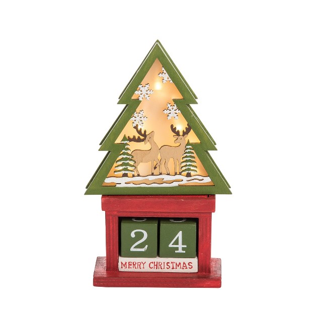 X 4 7 quot Light up Led Tree Calendar Blocks