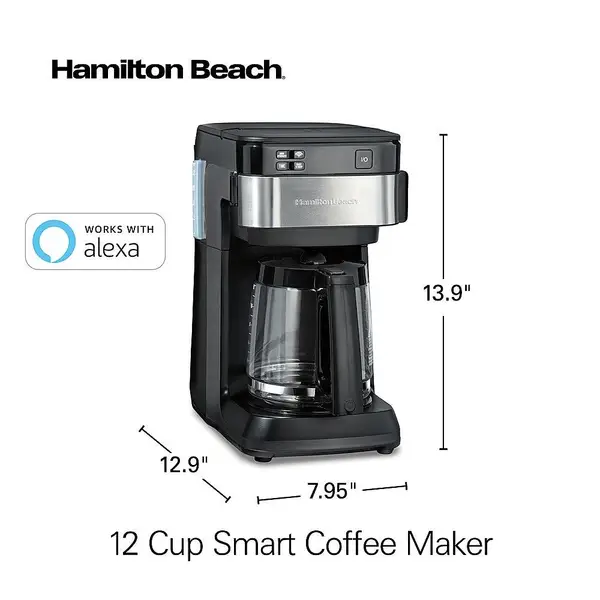 Hamilton Beach Smart 12-Cup Coffee Maker with Alexa