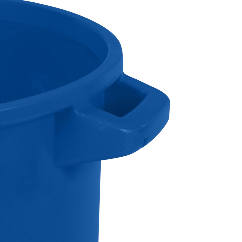 Toter 55 Gallon Round Trash Can with Lift Handle Blue