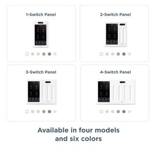 Brilliant Smart Home Control 4-Switch Panel - Alexa Google Assistant Apple Homekit Ring Sonos and More BHA120US-WH4