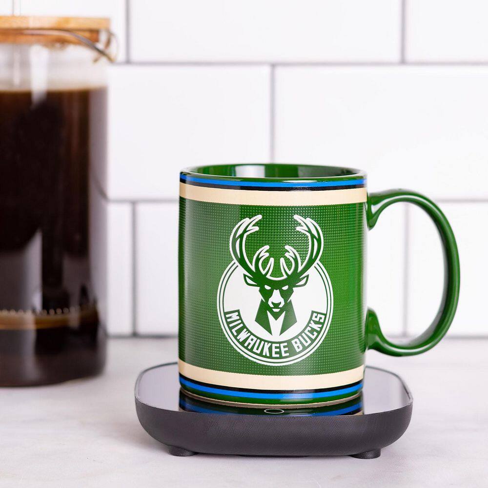 Uncanny Brands NBA MW Bucks Single-Cup Green Coffee Mug with Warmer for Your Drip Coffee Maker MW1-NBA-BUK-LG1