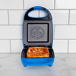 Uncanny Brands Marvel Spider Man Blue 500-Watt Single Sandwich Maker PP2-MVC-SMC