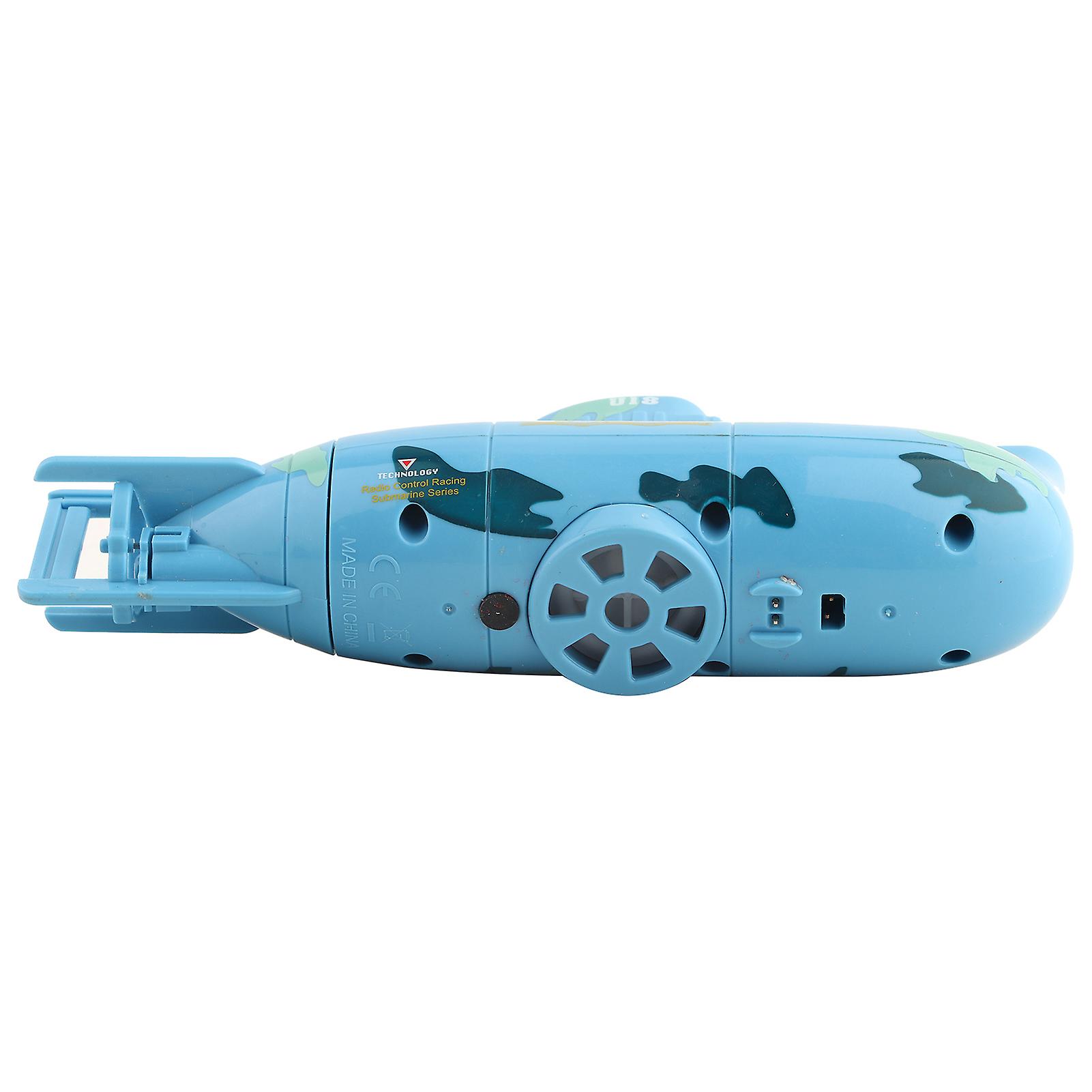 Rechargeable Rc Toy Remote Control Submarine Model Diving Boat(blue)