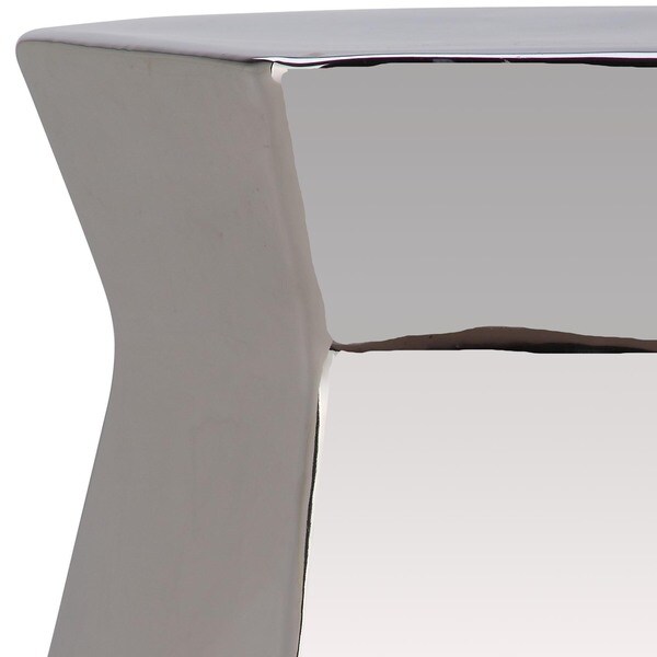 SAFAVIEH Modern Plated Silver Hexagon Creamic Decorative Garden Stool