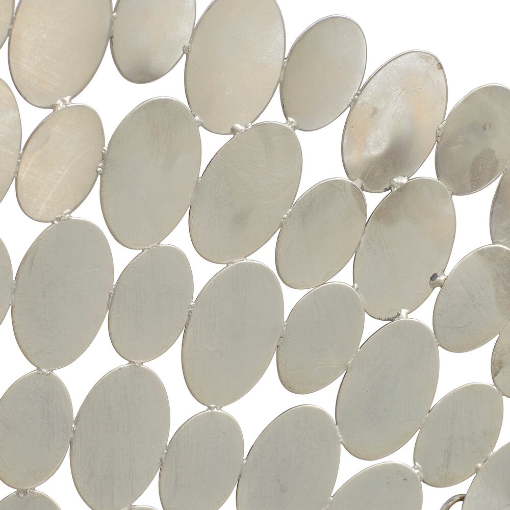 Silver Stainless Steel Glam Ornamental Wall Decor   31 x 31 x 1