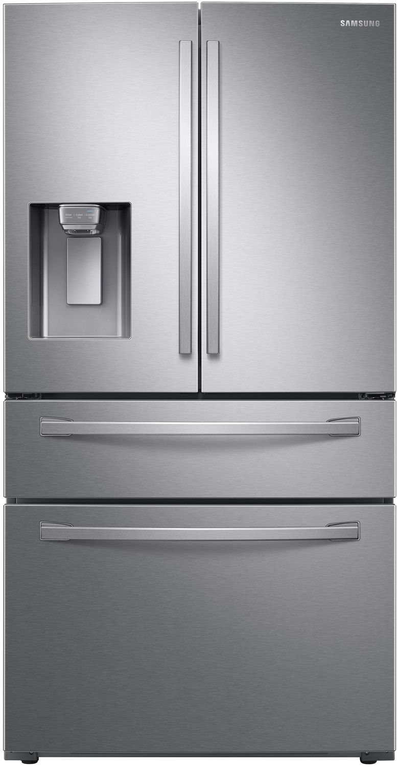  ADA 23 Cu. Ft. Fingerprint Resistant Stainless Steel Counter-Depth 4-Door French Door Refrigerator With FlexZone Drawer