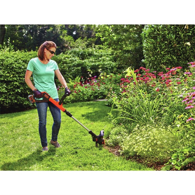 Black amp Decker Lste523 20v Max Cordless Lithium ion Easyfeed 2 speed 12 In String Trimmer edger Kit