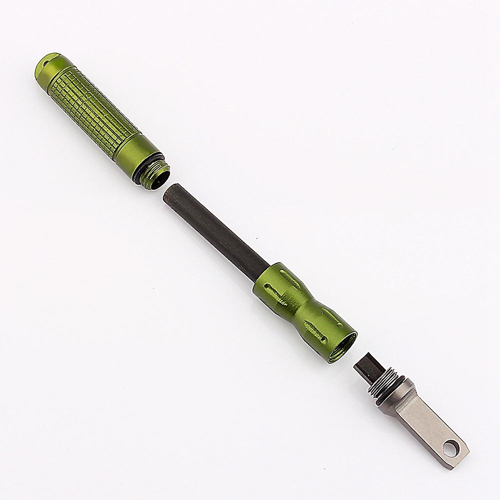 Outdoor Survival Camp Edc Alloy Waterproof Magnesium Flint Stone Cnc Gear Pocket (green)