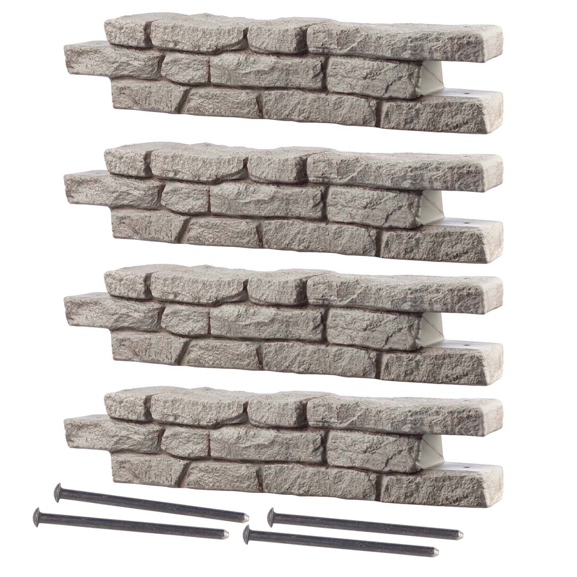 RTS Home Accents Rock Lock Raised Garden Bed Straight Rock (Pack of 4)