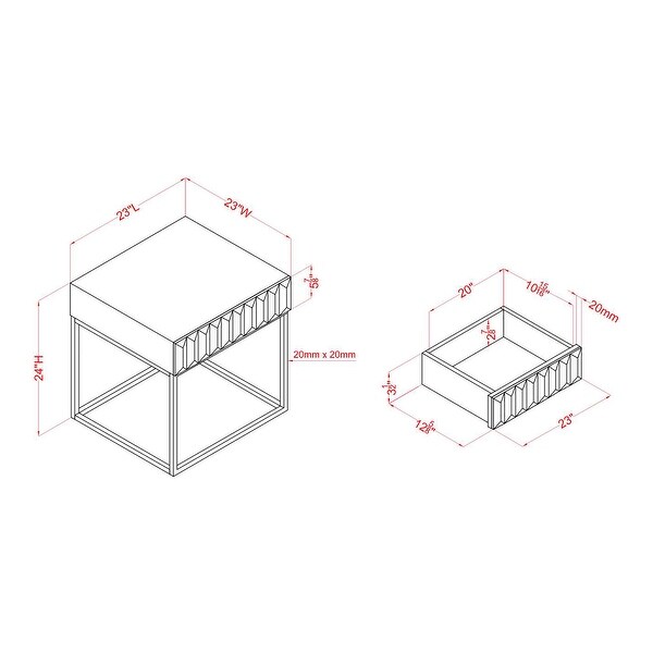 Furniture of America Bird Mid-Century Modern 1-drawer Accent Table