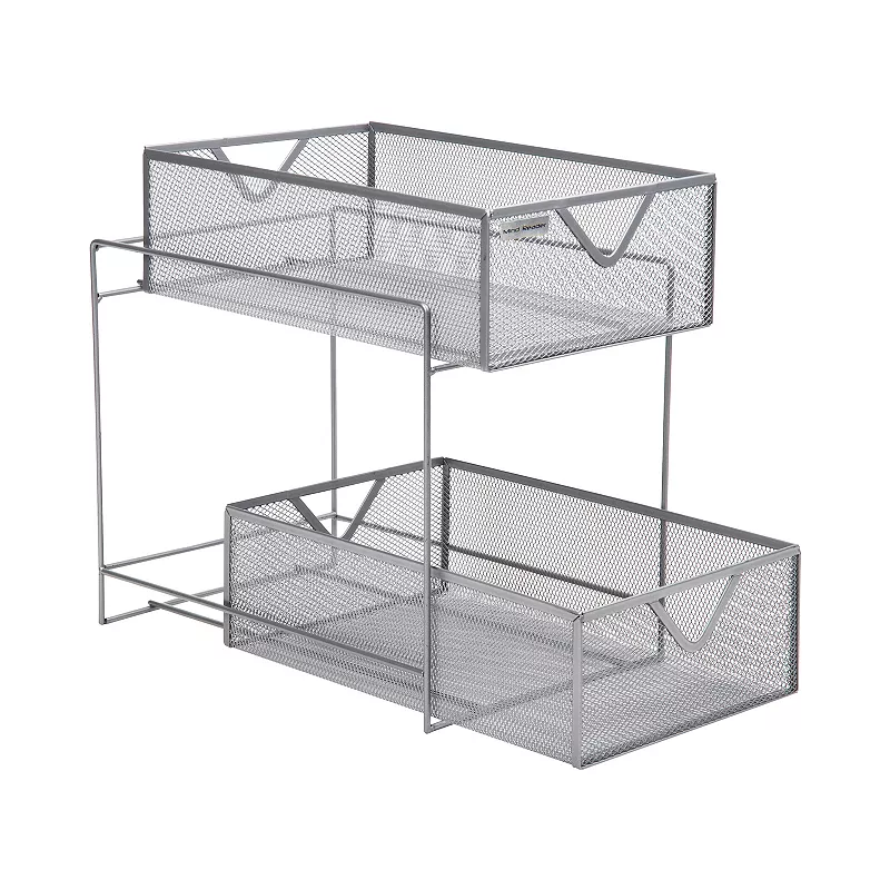 Mind Reader Network Collection 2-Tier Sliding Basket Storage