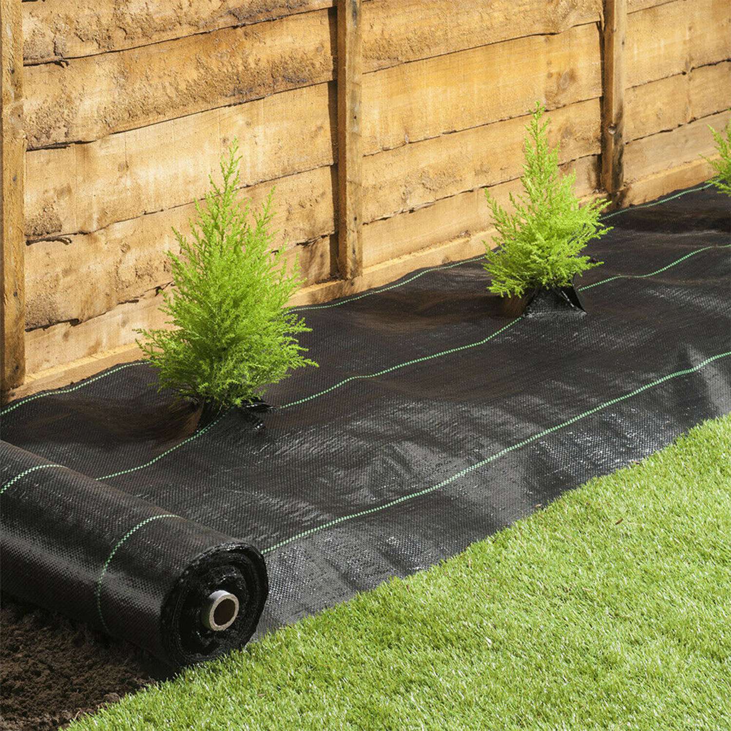 LakeForest Garden Weed Barrier Landscape Fabric Heavy Duty Ultra Thick Premium Weeds Control Flower Bed Pavers Other Outdoor Projects Black