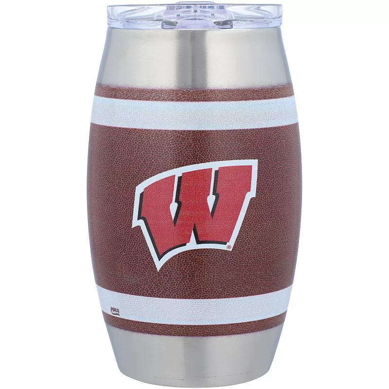 Wisconsin Badgers 15oz. Football Tumbler