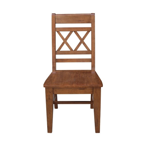 Double X-Back Chair， Set of Two