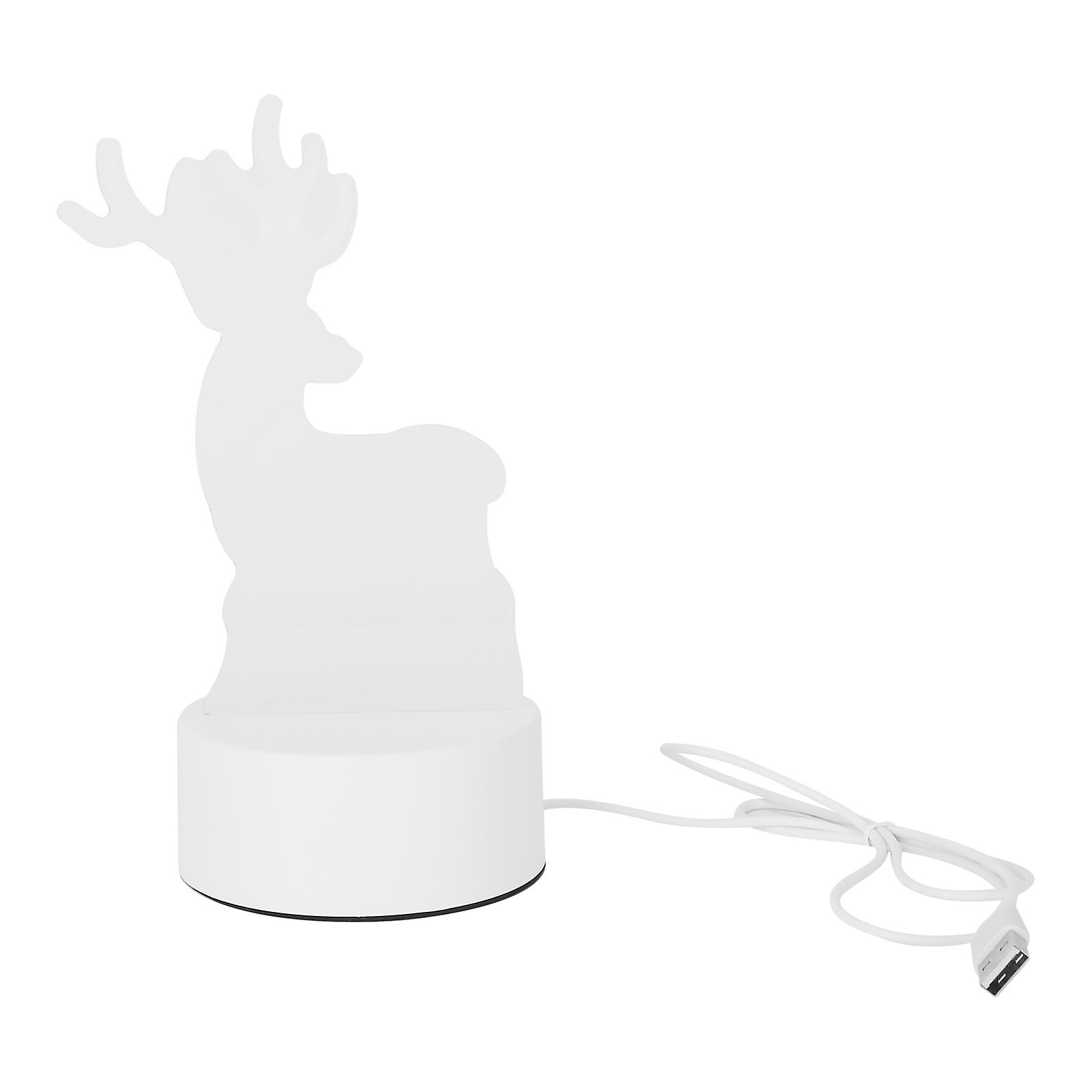 Night Lamp Three Dimensional Deer Table LED USB Night Light Bedroom Bedside Lamp for Halloween Christmas Children's Gifts